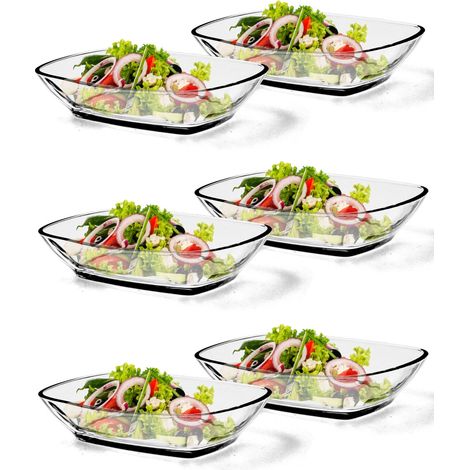 KADAX Glasschüssel, Salatschüssel, 230 ml, 6 Stück