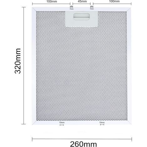 Suitable for Whirlpooll lkea Jenn Air W10169961A range hood filter, filter, range hood filter, ventilation filter, replacement 2-pack, range hood filter, 320X260 (1/5)