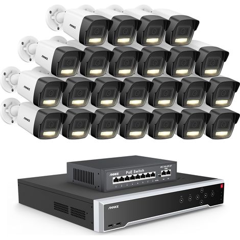 ANNKE 3K Außen Überwachungskamera,32 Kanal NVR und 24x 5MP PoE IP Kamera Bewegungserkennung, Farbnachtsicht, Videoüberwachungsset (1/5)