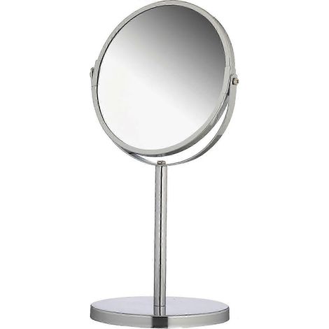 Miroir de table grossissant argenté avec grossissement 3x et 1x (1/5)