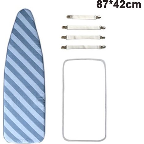 Housse De Planche À Repasser - Coussin Réfléchissant Chaleur - Adaptée Fer À Vapeur - Bord Élastique - Pour Largeur 35 À 40 Cm Longueur 115 À 120 Cm - 1 Pièce