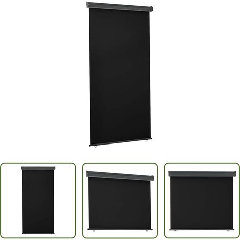 Seitenmarkise -  Balkon-Seitenmarkise 125x250 cm Schwarz