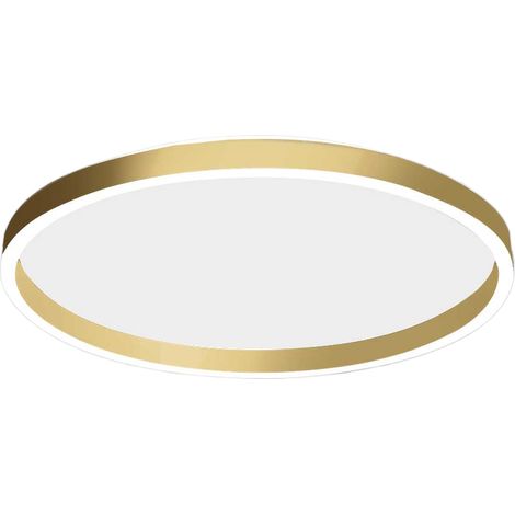 Aela P/M Plafonnier Led 60W Double Émission 3100-3200Lm 3000K/4000K Aluminium Brossé Or Dimmable Coupe De Phase - Gealuce (1/3)