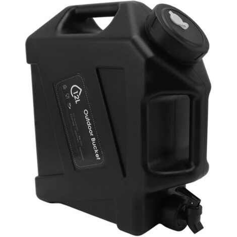 Camping Water Tank, PP Lid, Water Tank with Good Sealing, Easy to Carry, Floating, Stable for Parties (Black)