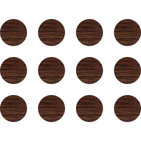 12x Cache vis adhésif autocollant diamètre 40mm protection bouchon trou obturateur meuble table chaise maison, Chêne canterbury