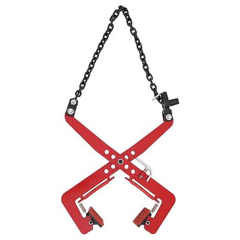 Pince de levage pour pierre 350 kg mâchoire réglable 30–51 cm acier allié rouge outil manutention pierres bois & dalles grue et chantier ouverture large (350 kg) (1/5)
