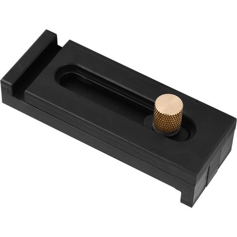 Markierungslineal aus schwarzem Aluminium und Messing, Tiefenmesser, Holzbearbeitungslineal (1/5)