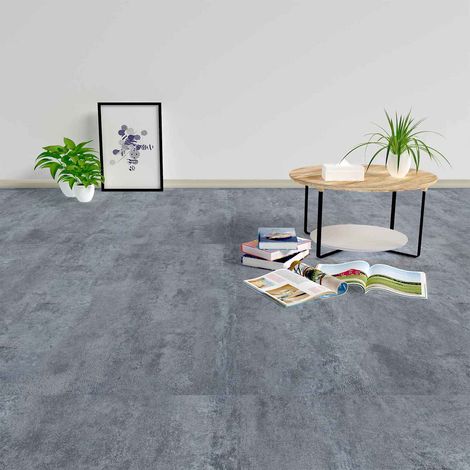vidaXL Flooring Planks 5.11 m² 55 pcs PVC Grey Marble