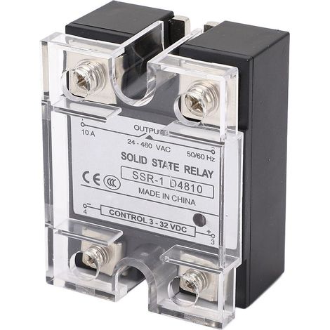 Contrôle DC Relais AC, Haute fiabilité Relais Statique Bonne Protection Charge 24-480V AC Pas d'interrupteur Étincelle pour Système d'éclairage (1/5)