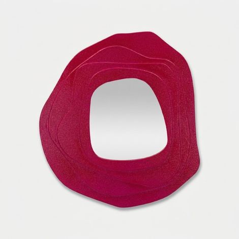 Espejo de pared de diseño en MDF 90x97 cm Dalia - Fucsia (1/5)