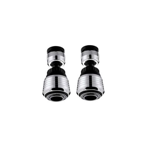 Tete Robinet, Aérateur Robinet Mousseur Robinet avec 360 Rotation Tête économie d'eau Pulvérisateur Buse Jet Robinet pour Cuisine évier(2pcs) - Crezuo