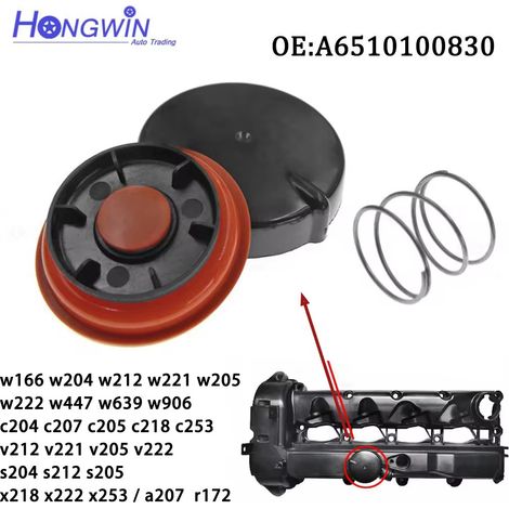 Convient pour le couvercle de soupape PCV Mercedes A6510100830 (1/5)