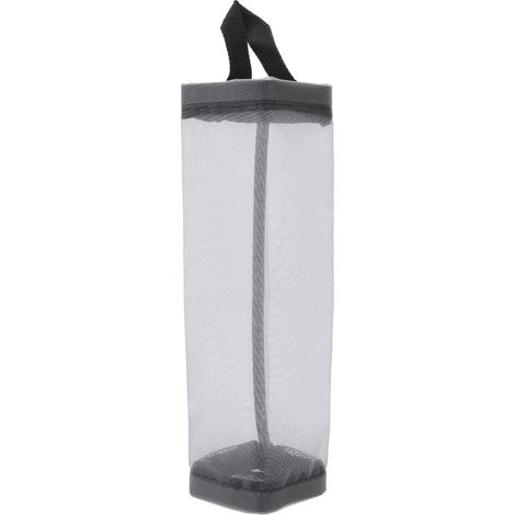 Distributeur de sacs poubelle transparent en polyester résistant, grande capacité, gain de place, pour cuisine maison, gris. (1/5)