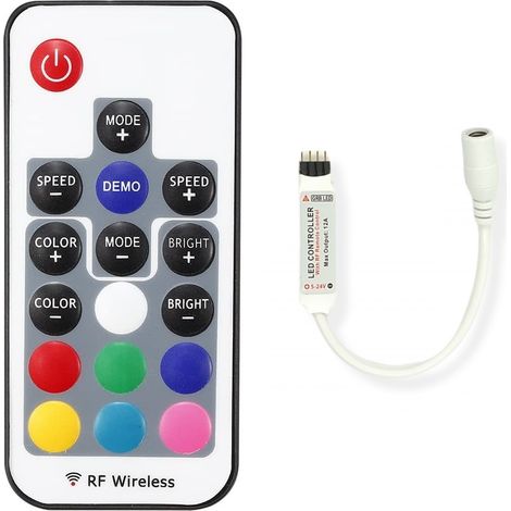 Mini Centralina Telecomando RF Dimmer Per Striscia Led 12V 24V RGB Wireless Cont (1/4)