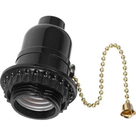 Support De Lampe De Plafonnier E27 Avec Interrupteur À Tirette Douille De Lampe Avec Chaînette Pour Remplacement Installation Facile 7.20 X 5.00 X 5.00 cm 1 Pièce (1/5)