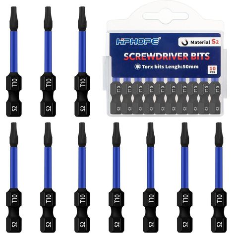 Bit Torx Sortiment Länge 50mm T10 10 Stück (1/4)