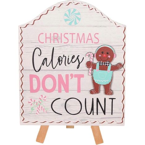 Panneau de bienvenue en bois en forme de pain d'épice pour bureau - pour décorations de Noël, loisirs créatifs, café, cuisine et maison (Blanc café) (1/5)