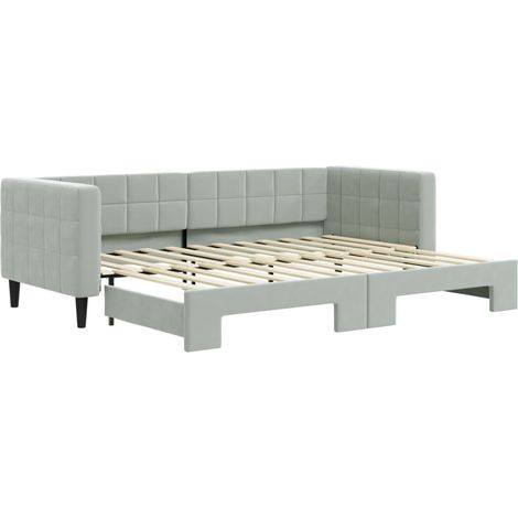 Maison Exclusive - Divano Letto con Letto Estraibile Grigio Chiaro 80x200 Velluto