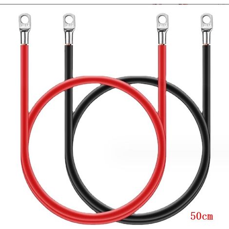 Cable Électrique Cuivre 16 Mm² - 50 Cm - Rouge Et Noir - Lot De 2 (1/5)