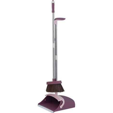 Balai Et Raclette - Manche En Acier Inoxydable 85 Cm - Pour Salle De Séjour Cuisine Jardin Bureau - 1 Pièce (1/5)