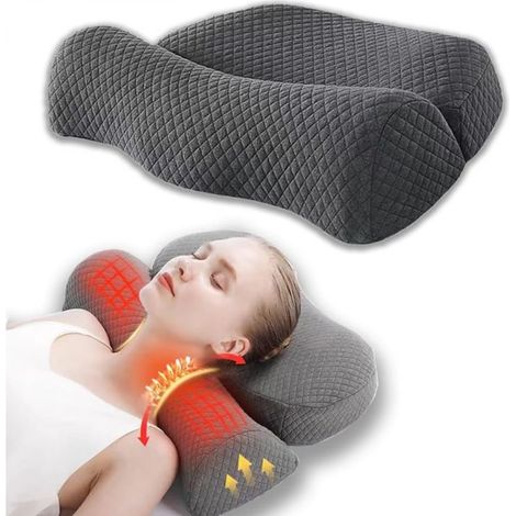 1 Oreiller, mousse à mémoire de forme, ergonomique, soutien cervical, soulagement douleur, sommeil (1/5)