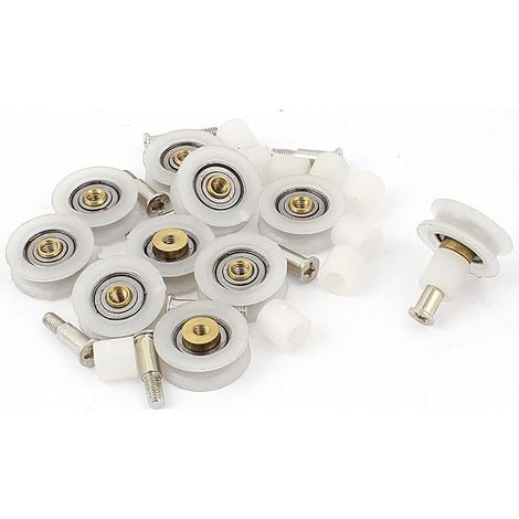 roulette porte coulissante placard armoire 22mm Roulement Guide Rond Groove poulie Roue de portail (1/2)