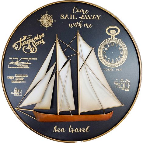 Décoration murale de voilier de style marin et nautique, décorative pour la maison