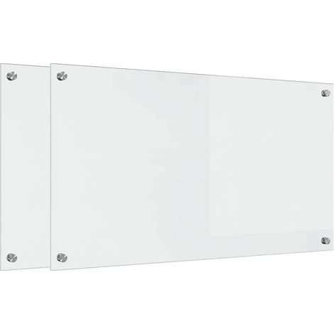 Salpicadero de cocina 2 pcs Transparente 90 x 50 cm vidaXL