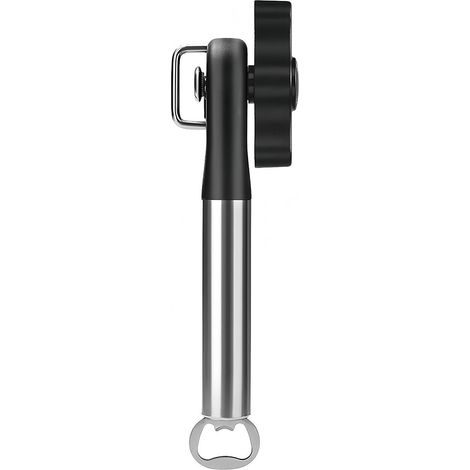 Ouvre-Boîtes - Acier Inoxydable - Design 2-en-1 Avec Tire-Bouchon - Poignée Ergonomique - Pour Boîtes De Légumes Fruits Soupe Et Bouteilles - 1 Pièce (1/5)