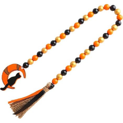 Pendentif en perles de bois pour Halloween (lot de 2) (1/5)