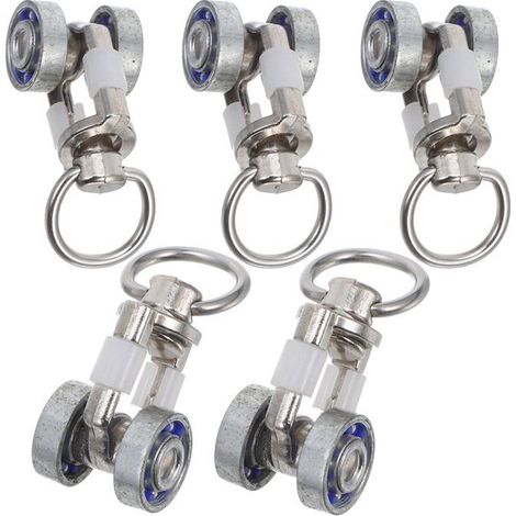 Roulettes coulissantes pour pergolas Roues métalliques silencieuses pour rideaux Poulies silencieuses Roulettes résistantes pour rideaux (1/5)
