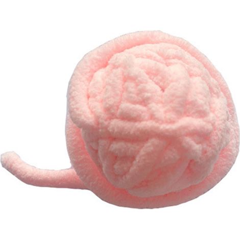 Jouet boule de fil pour chat, amusant, interactif, résistant aux morsures, en laine, avec clochette, pour chats, chatons, chiots, rose (1/5)