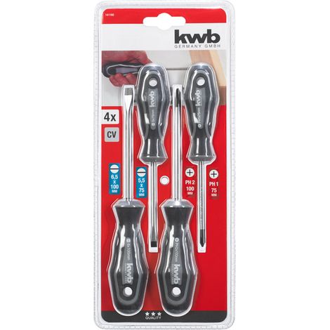 KWB Set 4 destornilladores punta magnética 141190