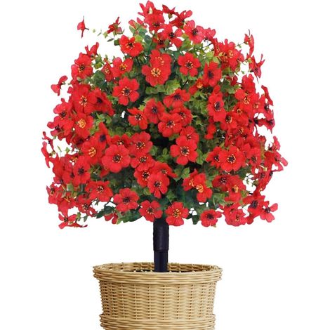 Arbustes Artificiels pour Extérieur Buissons Printaniers Réalistes avec Fleurs réalistes pour jardin Pour Cour, Bureau, Fête des (1/5)