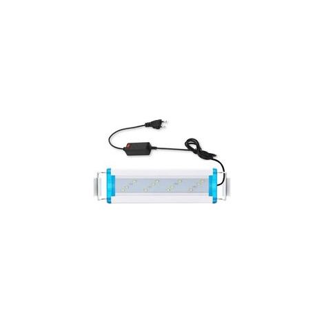 Lampe LED aquarium 18-58 cm – Éclairage à spectre complet – Lumière blanche et bleue – Supports en métal réglables (1/5)