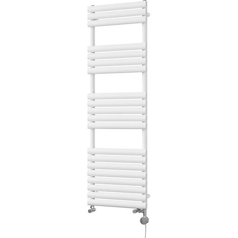 Omeara - White Dual Fuel Towel Rail H1595mm x W500mm Thermostatic (1/3)