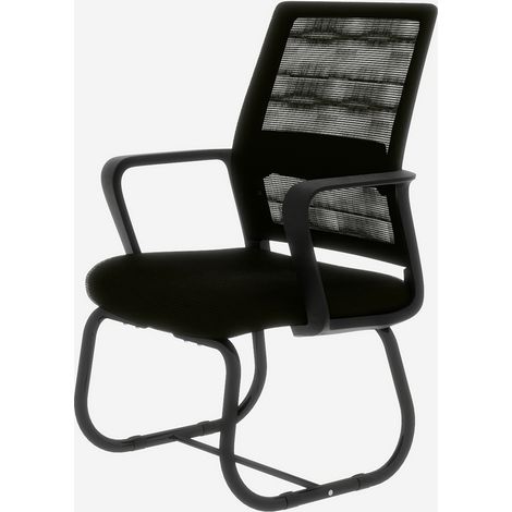 CAIziChaise de bureau moderne et minimaliste avec dossier en maille, noire (1/5)