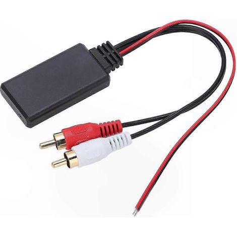 Adaptateur autoradio Bluetooth 5.0 avec deux ports RCA, connexion AUX sans fil, compatible avec plusieurs modèles de voitures et pouvant être utilisé comme solution de remplacement. (1/2)