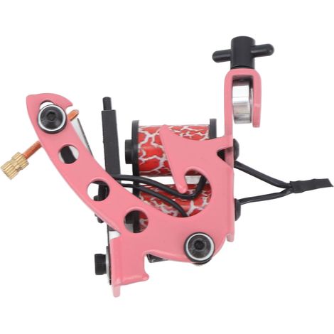 Machine à tatouer 10 bobines en cuivre stables, appareil professionnel rose (1/5)