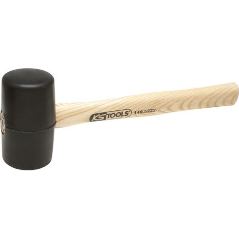 KS Tools - Maillet caoutchouc 500g - tête Ø58mm - avec manche frêne galbé - 140.5222
