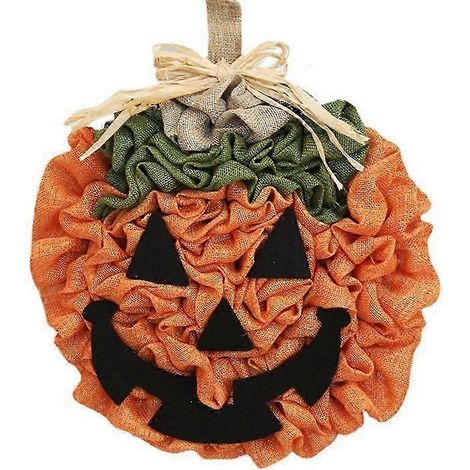Kürbiskranz für die Haustür, Halloween-Dekoration für drinnen und draußen, Garten (1/5)