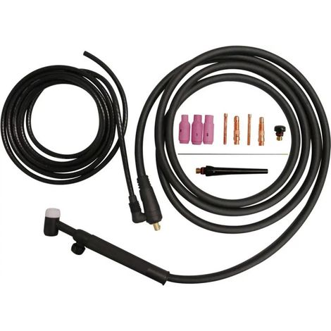 Torche TIG GX10/GX140 4 mètres - TIG tige tungstène 1,6 mm + buses