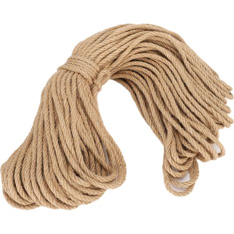 Corde en sisal résistante pour arbre à chat, griffoir à monter soi-même, accessoires pour chats, 6 mm, 50 m (1/5)