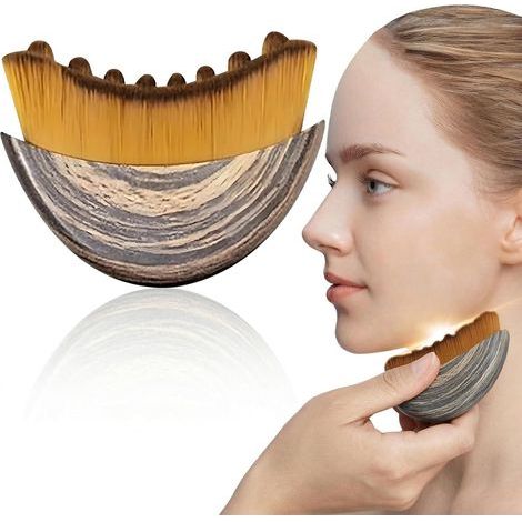 1 PCS Lymphatic Contouring Brush for Face, Dry Facial Contouring Brush, Lymphatic Drainage Massage, Lymphatic Drainage, Chin and Jawline Sculpting (1/5)