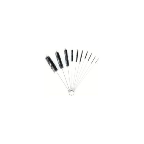 Juego de 10 cepillos de limpieza, cepillos para pajitas, para recipientes estrechos y espacios pequeños, por ejemplo, hervidor, tetera, teclado, pajita (negro) - Crezuo