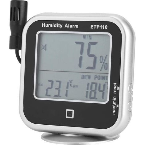 ETP110 Digitales LED-Thermo-Hygrometer zur Messung von Luftfeuchtigkeit und Taupunkt für Zuhause/Labor (1/5)