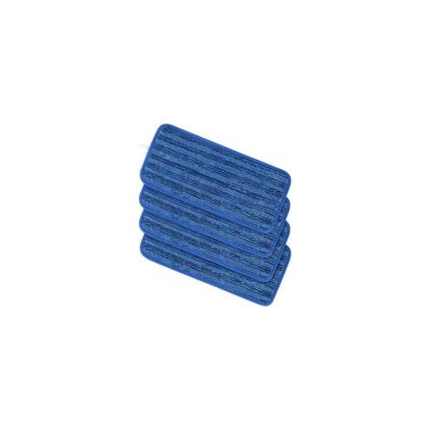 Lot de 4 Lingettes Réutilisable pour Swiffer Wet Jet Chiffon Rechange pour Swiffer Wet Jet Balai Spray Serpillières en Microfibre Lavable Nettoyer Le Sol Sec ou Humide (4pcs-bleu) - Crezuo (1/4)