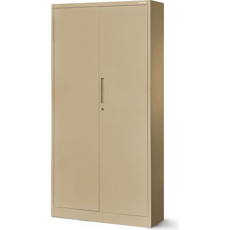 Armoire de bureau verrouillable JAN, 900 x 1850 x 400 mm, Fresh Style: beige (1/5)