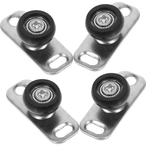 lot de 4 guide de sol pour porte en verre, inox (1/5)