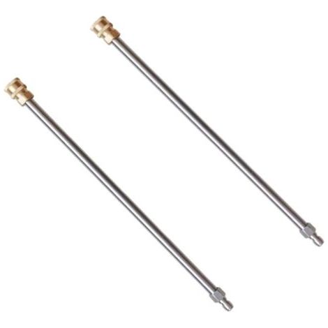Sollbry Lot de 2 Rallonge Nettoyeur Haute Pression,Outils de Nettoyage Lance Rechange pour Nttoyeur Haute Pression, Pistolet, Machine de Nettoyage avec Connexion Rapide 1/4 (1/5)